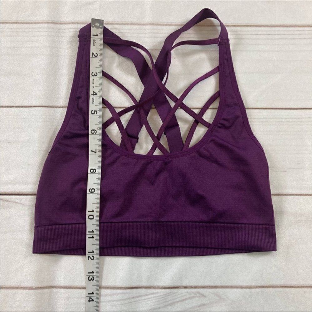 Victoria Sport Women's Purple Strappy Front With Cross Back Sports Bra Size M - Picture 7 of 7